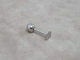 Серебряная серьга для пирсинга губы. 7038U - изображение 2