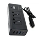 Автомобільний інвертор Convolt 200X AI200X-01BK Remzona (220V CN/EU+3 USB-A QC+USB-C PD ) 12В - зображення 1