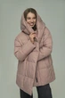Жіноча зимова куртка-пуховик Sobello рожевий XL коротка з біопухом, капюшоном і поясом - изображение 6