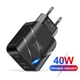 Зарядний пристрій XON PowerCharge 40W (PD20) USB Type-C (PCWC040020A0С2B 6099) Чорний - зображення 1