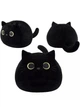 Мягкая игрушка обнимашка подушка Аниме Круглый Кот 30 см My Kigu Плюшевый Черный (9069/30) - изображение 9