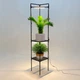 Полка-стеллаж для цветов с подсветкой Cornetta Light. Угловая напольная высокая подставка для растений с фитолампами - изображение 1