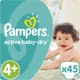 Подгузники Pampers Active Baby-Dry Размер 4+ (Maxi+) 9-16 кг, 45шт (4015400735724) - изображение 1