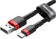 Кабель Baseus cafule Cable USB Type-C 2A 3m Black/Red (CATKLF-U91) - зображення 2
