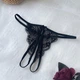 Еротичні трусики Т-стрінги з доступом, Чорний, one size - изображение 5