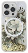 Etui Guess Hardcase Liquid Glitter Flower MagSafe do Apple iPhone 16 Pro Max Beige (GUHMP16XLFMWTE) - obraz 6