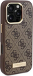 Панель Guess Hardcase 4G Logo Plate MagSafe MagSafe для Apple iPhone 16 Pro Brown (GUHMP16LU4GPRW) - зображення 4