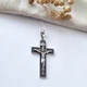 Серебряный прямой крестик Крест с распятием серебро 925 пробы Черненное 89099 6.30г - изображение 4