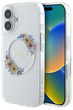 Панель Guess Hardcase IML Flowers Wreath MagSafe для Apple iPhone 16 Plus Transparent (GUHMP16MHFWFCT) - зображення 1