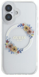 Etui Guess Hardcase IML Flowers Wreath MagSafe do Apple iPhone 16 Plus Transparent (GUHMP16MHFWFCT) - obraz 3