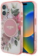 Etui Guess Hardcase IML Flower & Tonal Circle MagSafe do Apple iPhone 16 Plus Pink (GUHMP16MHFWBDCEP) - obraz 1