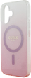 Панель Guess Hardcase IML Glitter Gradient MagSafe для Apple iPhone 16 Plus Pink (GUHMP16MHGRCELP) - зображення 6