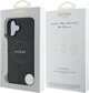 Панель Guess Hardcase Saffiano Peony Classic Logo MagSafe для Apple iPhone 16 Black (GUHMP16SPSAPSMEK) - зображення 7