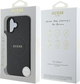 Панель Guess Hardcase Grained Gold Ring MagSafe для Apple iPhone 16 Black (GUHMP16SPGHSMMK) - зображення 6