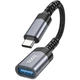 Переходник HOCO UA24 Type-C male to USB female 3.0 otg серый - изображение 8