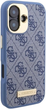 Etui Guess Hardcase 4G Logo Plate MagSafe do Apple iPhone 16 Blue (GUHMP16SU4GPRB) - obraz 4