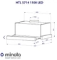 Витяжка телескопічна Minola HTL 5714 I 1100 LED - изображение 12