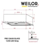 Витяжка вбудована Weilor PBS 52650 GLASS BL 1250 LED Strip - зображення 11