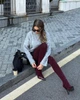 Бордовые колготки однотонные 3 - изображение 8