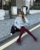 Бордовые колготки однотонные 3 - изображение 9