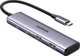 USB-хаб Ugreen USB-C to 2 x USB 3.0 + 2 x USB-C 5 Gpbs Space Grey (UGR-15395) - изображение 1