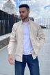 Сорочка джинсова однотонна Trend Collection 18379 бежевий (BEJ) S - зображення 9