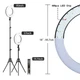 Кольцевая LED лампа 48 см и штатив 1.8М Zomei ZM448 |180cm Tripod Stand, Plug Powered, 3200-5600K| - изображение 8