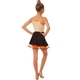 Юбка клеш с воланом из фатина для танцев SP-Sport 1626 размер 30 (110-116см) Black-Orange - изображение 4