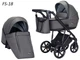 Детская универсальная коляска 2 в 1 Angelina FIBI SENSE Eco FS-18 Темно-серая - изображение 2