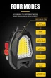 Портативний Акумуляторний LED ліхтарик брелок мультитул W5144 7 режимів прикурювач шнур магніт свисток з червоним світлом для кемпінгу та риболовлі - зображення 7