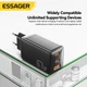 Комплект: Зарядное устройство Essager Быстрая зарядка GaN 67W PD3.0 QC4.0 +Кабель 100W +3 Переходника - изображение 7
