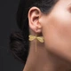 Серьги-подвески Стрекоза золотистые - изображение 8