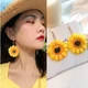 Серьги-подвески Цветок подсолнуха - изображение 6