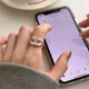 Кольцо Улыбка серебристое - изображение 7