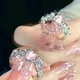 Кольцо Сердце-Розовый рассвет серебристое - изображение 15