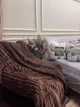 Плед овчина искусственная двухсторонний пушистый Евро 200x220 см Коричневый (П4К-mur-pled-ovchina-005) - изображение 3