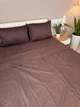 Постільна білизна бавовна сатинова текстура дві наволочки 70х70 см Полуторний Коричневий (П4К-Al-satin-005) - зображення 1