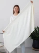 Осінній двосторонній шарф палантин Cashmere 200*70 см молочний - зображення 3