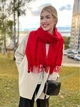 Осінній шарф палантин Cashmere 200*70 см червоний - зображення 2