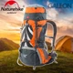 Туристический рюкзак Naturehike на 70 литров, походный, трекинговый + алюминиевая рама, оранжевый - изображение 1