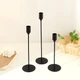 Подсвечники чёрные металлические высокие 3 предмета Tubo Black - изображение 4