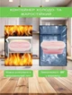 Ланч бокс на 1 секцію зі столовим приладом складний Collapsible Silicone 3800 на 800 мілілітрів Рожевий - зображення 4