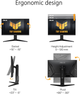 Монітор 27" Asus TUF Gaming VG27AQL3A (90LM09A0-B01370) 2K QHD / Fast IPS 180HZ / 1ms / DisplayHDR 400 / AMD FreeSync Premium / G-Sync Compatible / Flicker-free / Shadow Boost / HAS / Pivot - зображення 3
