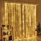 Гірлянда штора водоспад з пультом та гачками Copper Light 300 Led 3х3м Warm White - зображення 3