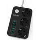 Мережевий подовжувач LDNIO SE3631 (3-220V/6-USB) White 1.6 м з LED-підсвічуванням - зображення 2