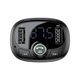 Автомобильный FM-трансмиттер (FM-модулятор) Baseus T-Complex Black (S-09) Bluetooth MP3 c функцией зарядного устройства 2-USB (3.4А) и вольтметром, декор чёрный (CCALL-TM01) - изображение 5