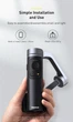 Триосьовий стабілізатор (стедікам) Baseus Gimbal Stabilizer для фото та відеозаписів iOS, Android (SUYT-D0G) - зображення 9