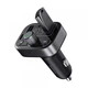 Автомобільний FM-трансмітер (FM-модулятор) Baseus T-Complex S-09 Pro (Bluetooth 5.3/USB) з функцією зарядного пристрою Type-C 18W (PD) 2-USB (2.4А) та вольтметром, чорний - зображення 4
