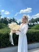Венок для волос / свадебный веночек белый на голову с цветами «Белоснежная роскошь» 22*22*7 см - изображение 9
