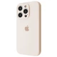 Чехол силиконовый с защитой камеры Wave Silicone Case Camera Protection для Apple iPhone 15 Pro antique white - изображение 1